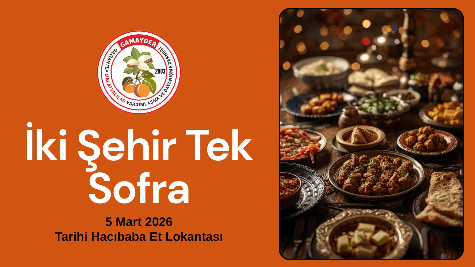 İki Şehir Tek Sofra - Hemşehri İftarı 2026